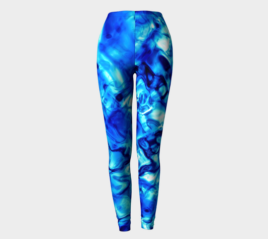 Glistening Blue Water Texture Leggings