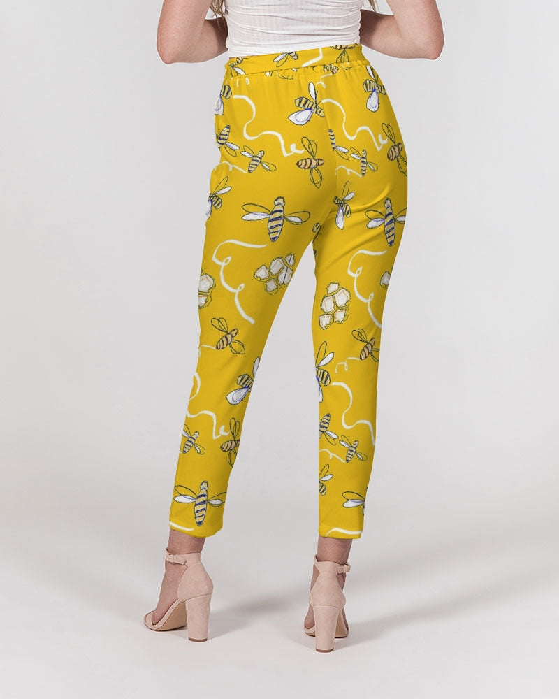 Honey B ees Women's Belted Tapered Pants