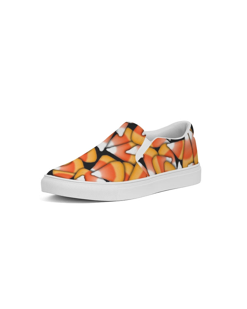 Candy Corn Pattern Women's Slip-On Canvas Shoe