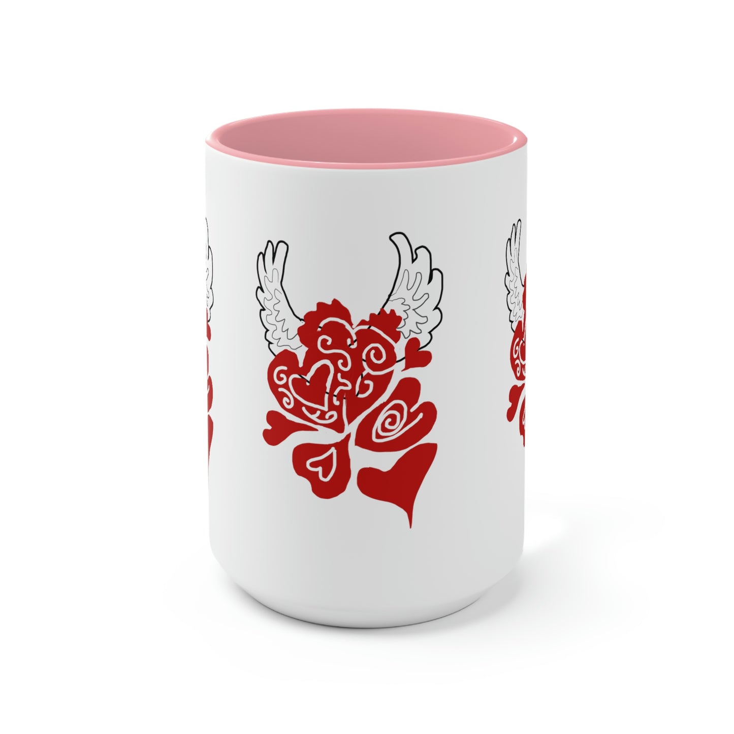 Hearts and Wings Accent Mug