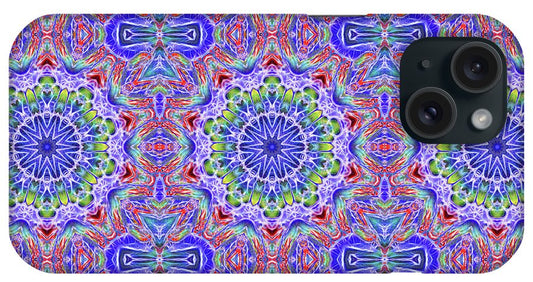 Blue Red Kaleidoscope #1 - Phone Case