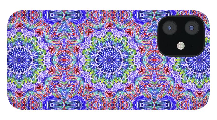 Blue Red Kaleidoscope #1 - Phone Case