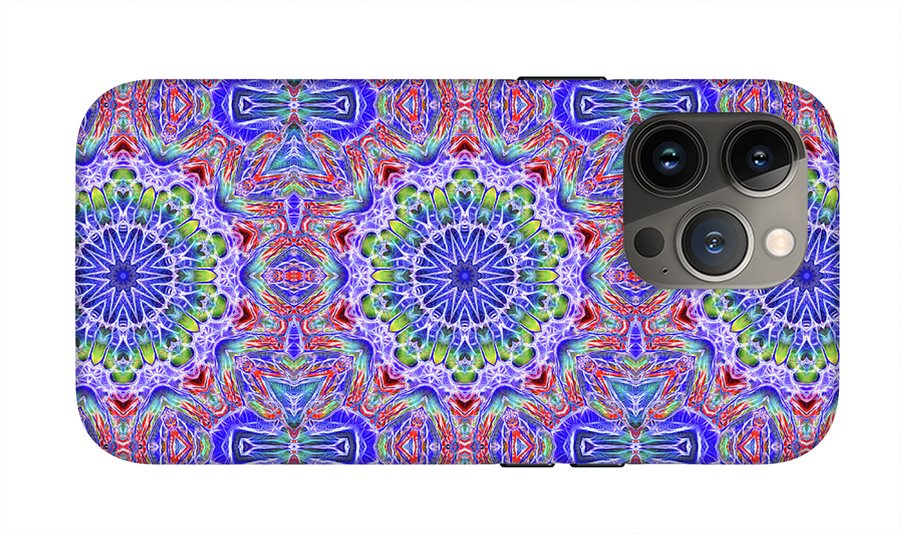 Blue Red Kaleidoscope #1 - Phone Case