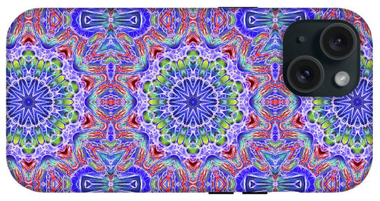 Blue Red Kaleidoscope #1 - Phone Case