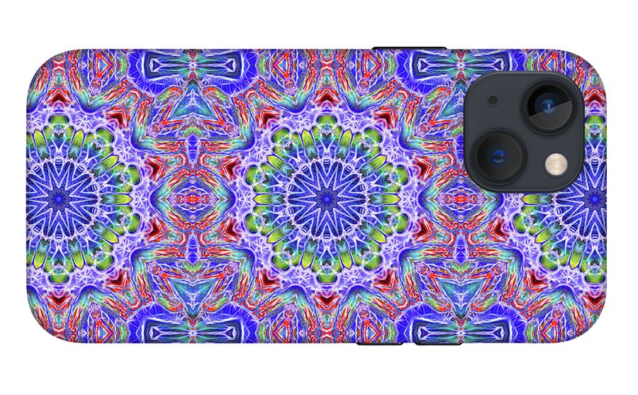 Blue Red Kaleidoscope #1 - Phone Case