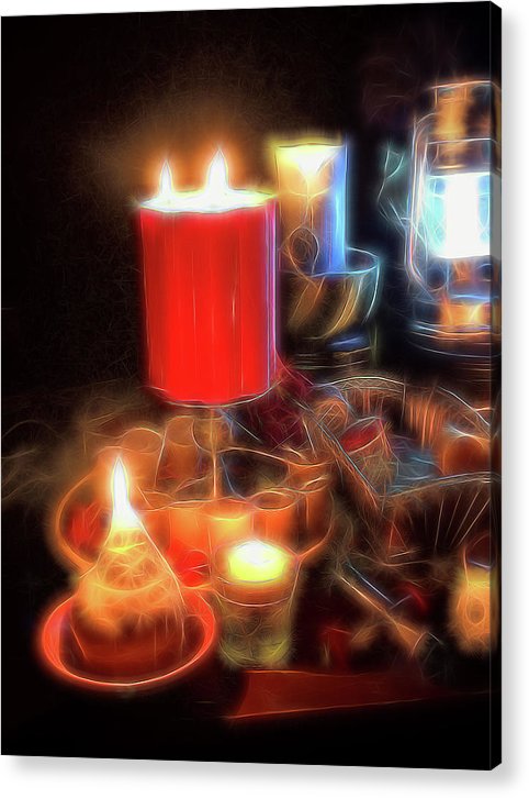 Candle Still Life - Acrylic Print