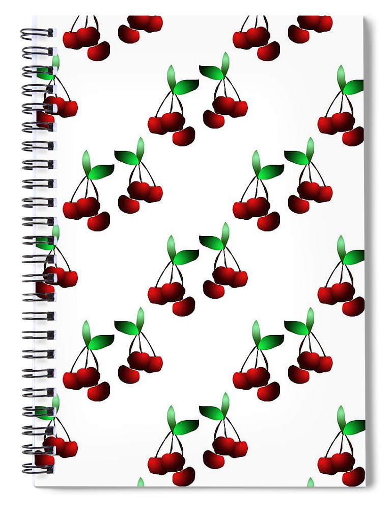 Cherries Pattern - Spiral Notebook