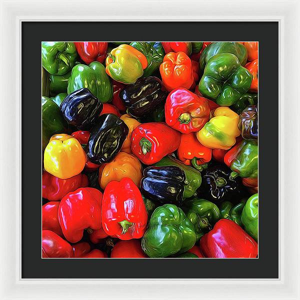 Colorful Bell Peppers - Framed Print
