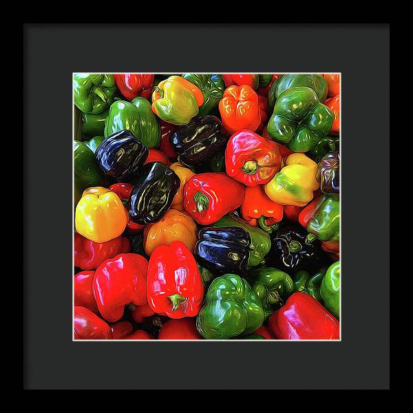 Colorful Bell Peppers - Framed Print