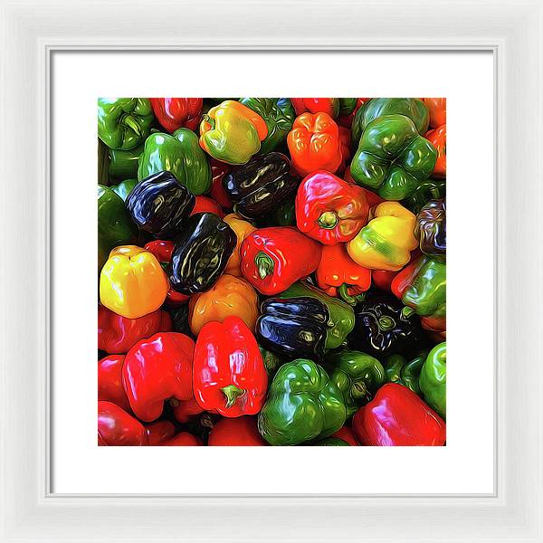 Colorful Bell Peppers - Framed Print