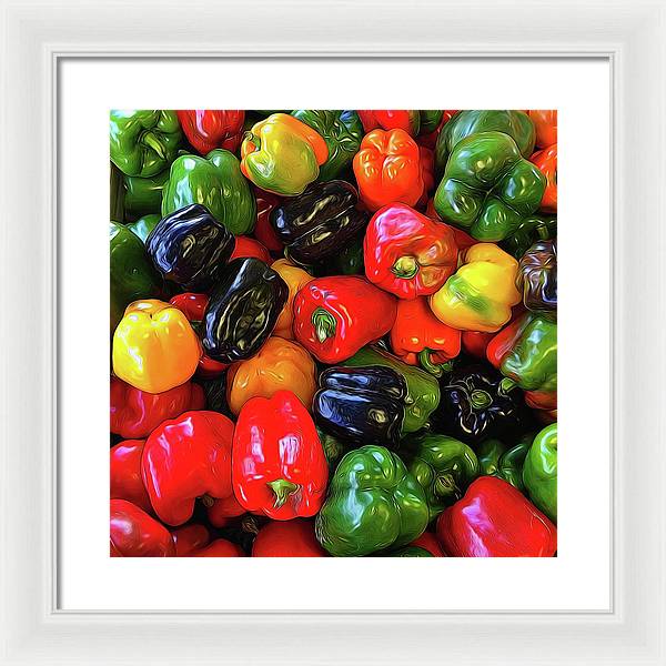 Colorful Bell Peppers - Framed Print