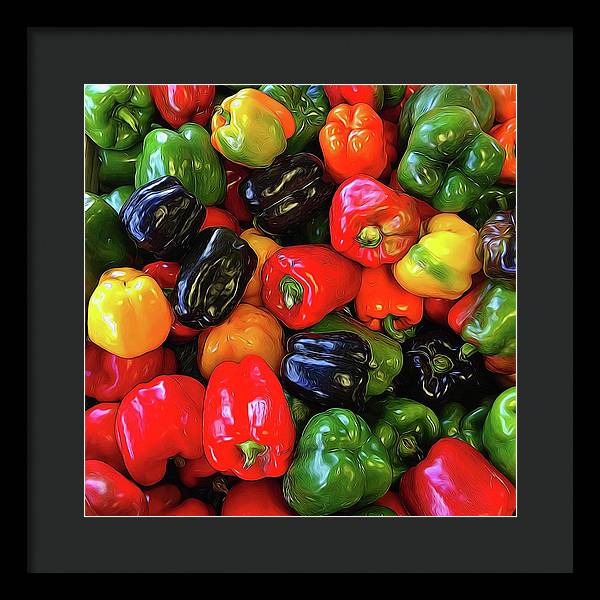 Colorful Bell Peppers - Framed Print