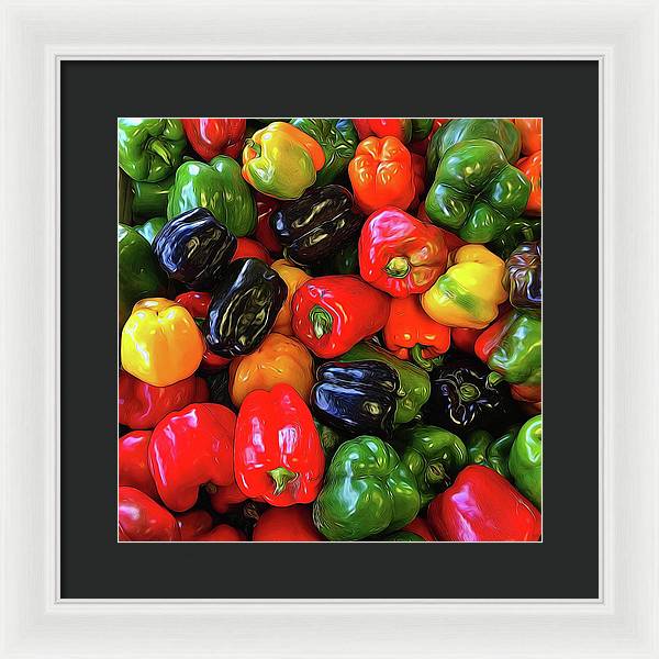 Colorful Bell Peppers - Framed Print