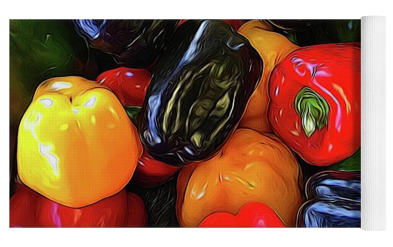 Colorful Bell Peppers - Yoga Mat