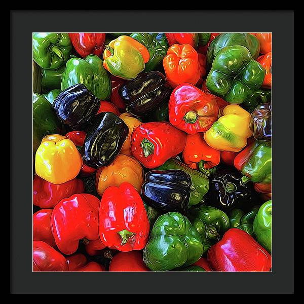 Colorful Bell Peppers - Framed Print