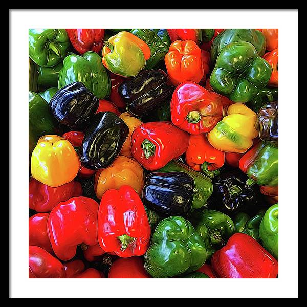 Colorful Bell Peppers - Framed Print