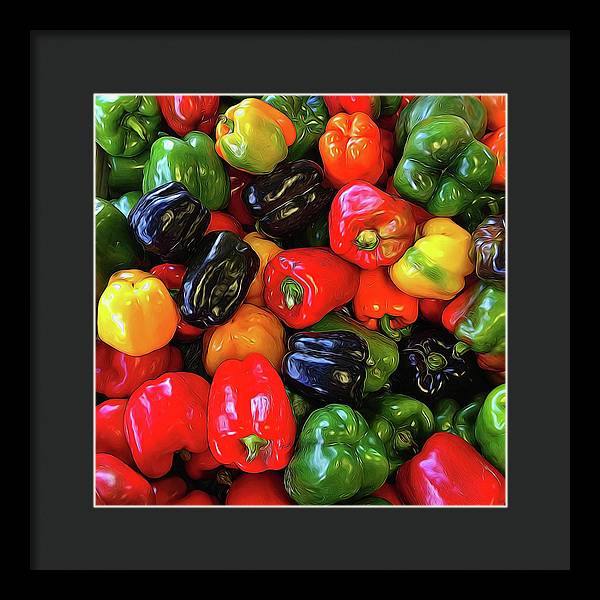 Colorful Bell Peppers - Framed Print