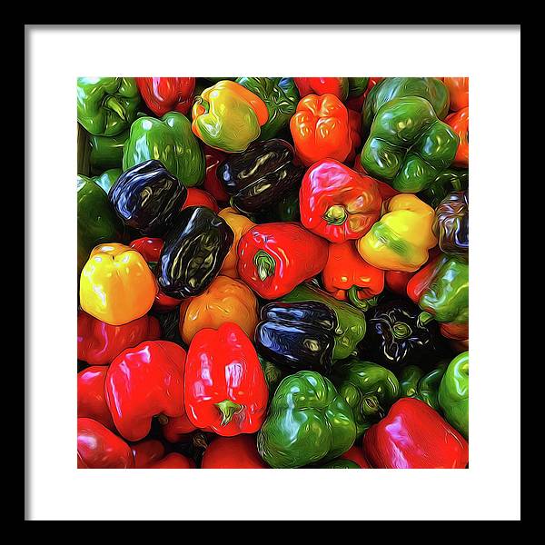Colorful Bell Peppers - Framed Print