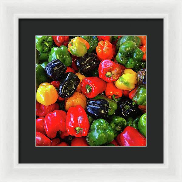 Colorful Bell Peppers - Framed Print
