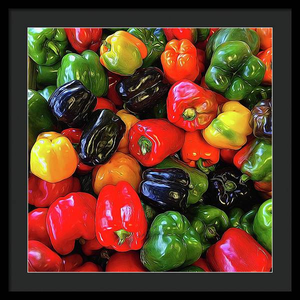 Colorful Bell Peppers - Framed Print