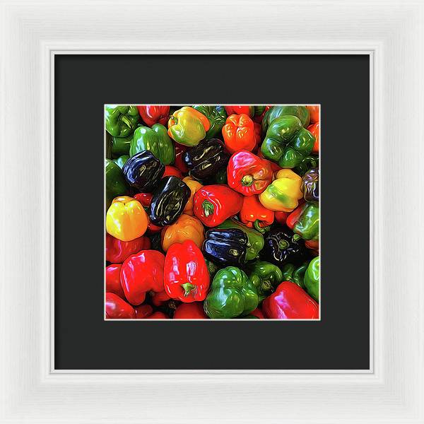 Colorful Bell Peppers - Framed Print