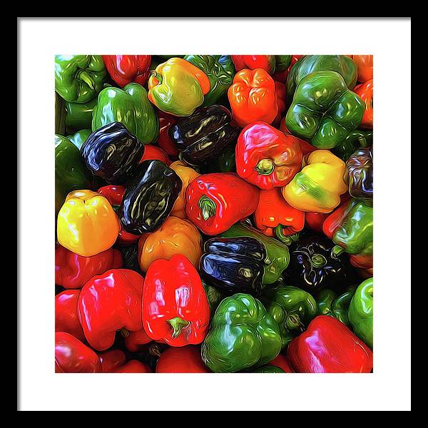 Colorful Bell Peppers - Framed Print