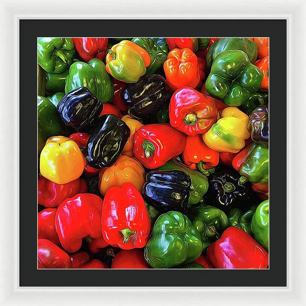 Colorful Bell Peppers - Framed Print