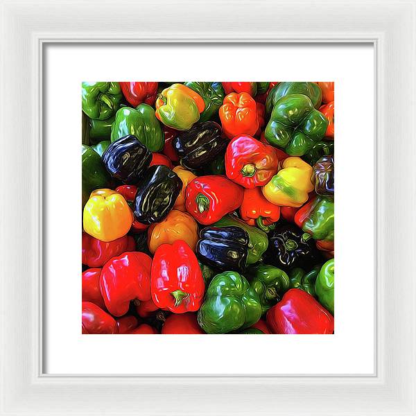 Colorful Bell Peppers - Framed Print