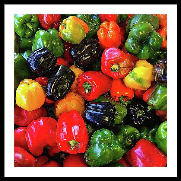Colorful Bell Peppers - Framed Print