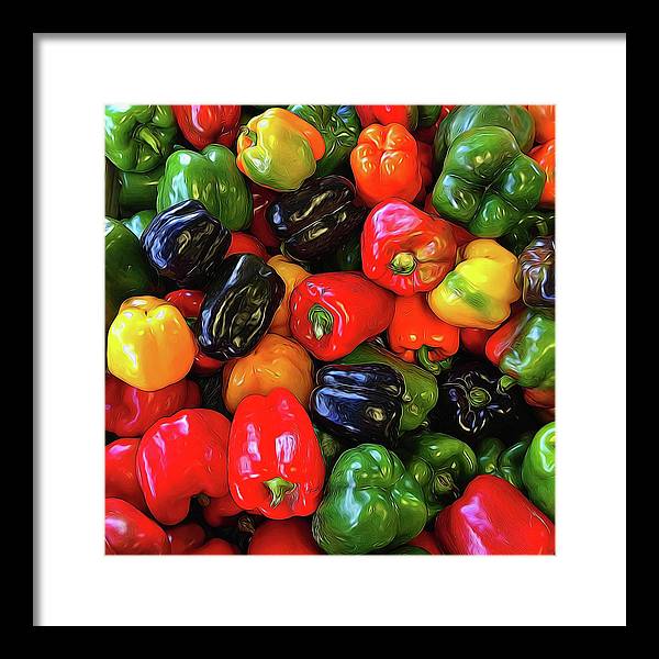 Colorful Bell Peppers - Framed Print