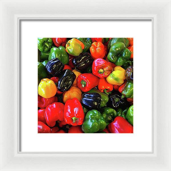 Colorful Bell Peppers - Framed Print