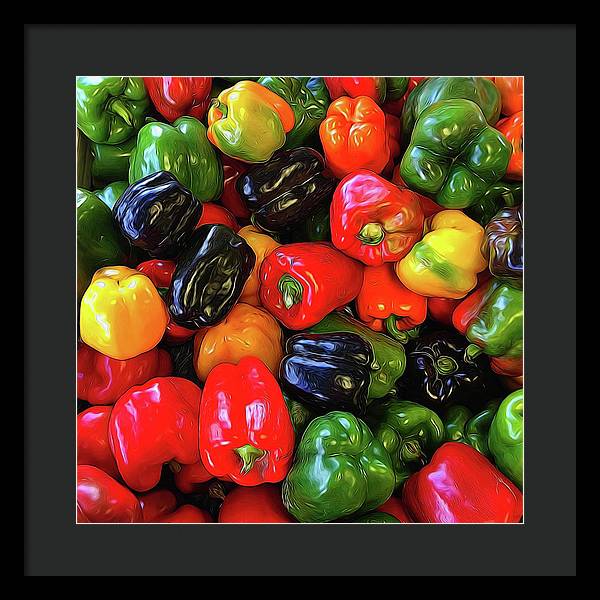 Colorful Bell Peppers - Framed Print