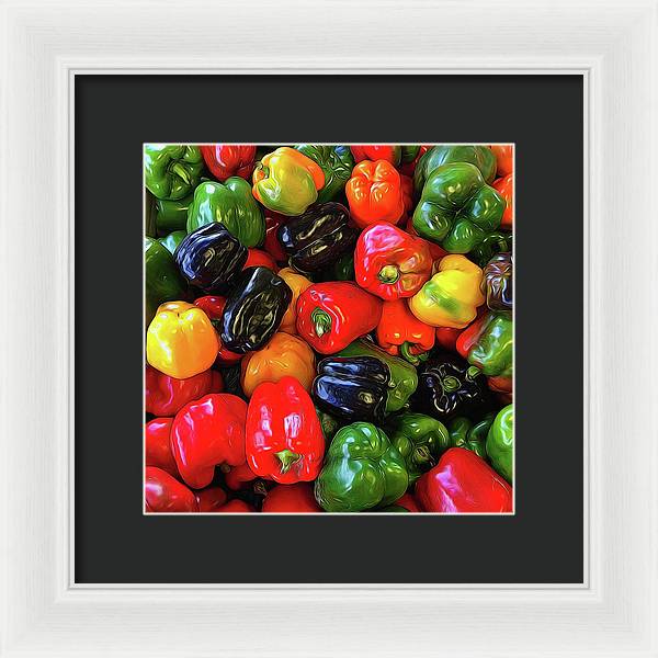 Colorful Bell Peppers - Framed Print