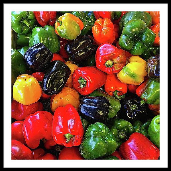 Colorful Bell Peppers - Framed Print