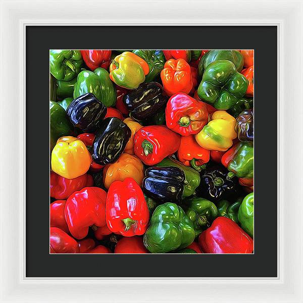 Colorful Bell Peppers - Framed Print