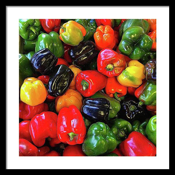 Colorful Bell Peppers - Framed Print