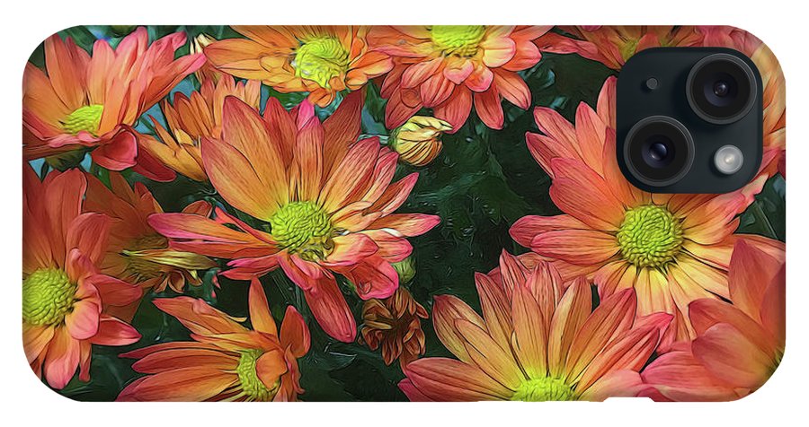 Cream and Pink Fall Flowers #1 - Phone Case