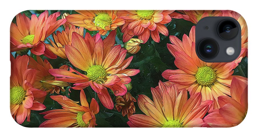 Cream and Pink Fall Flowers #1 - Phone Case