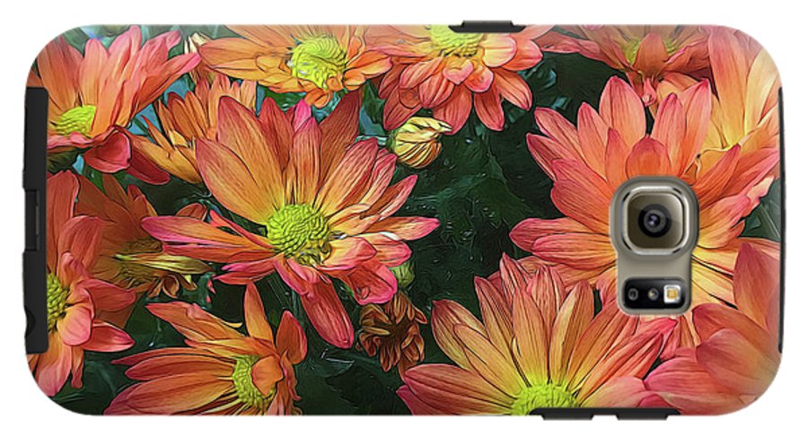 Cream and Pink Fall Flowers #1 - Phone Case