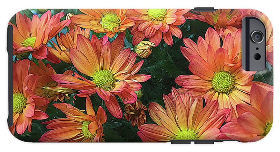 Cream and Pink Fall Flowers #1 - Phone Case