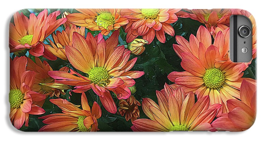 Cream and Pink Fall Flowers #1 - Phone Case