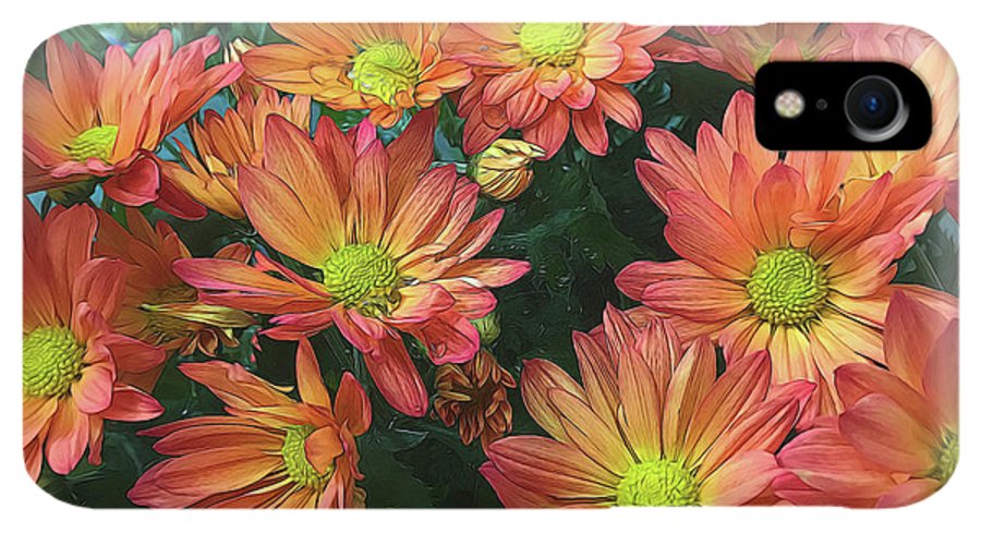 Cream and Pink Fall Flowers #1 - Phone Case