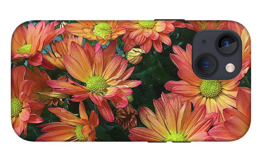 Cream and Pink Fall Flowers #1 - Phone Case