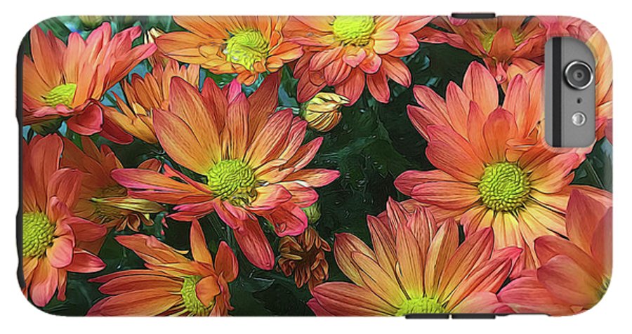 Cream and Pink Fall Flowers #1 - Phone Case