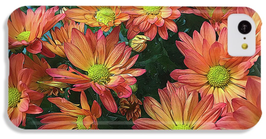 Cream and Pink Fall Flowers #1 - Phone Case