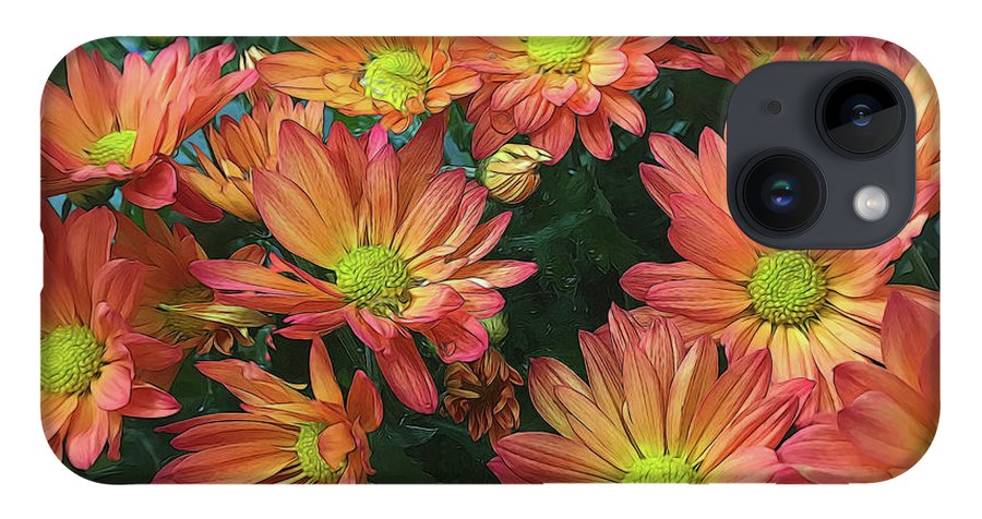 Cream and Pink Fall Flowers #1 - Phone Case