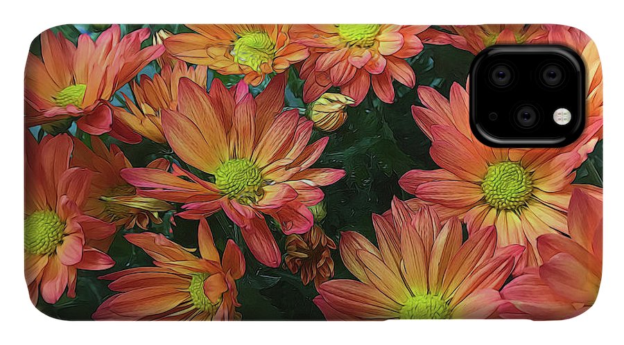 Cream and Pink Fall Flowers #1 - Phone Case