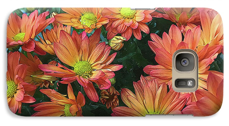 Cream and Pink Fall Flowers #1 - Phone Case