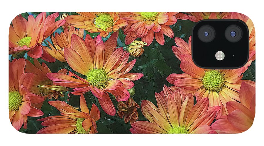 Cream and Pink Fall Flowers #1 - Phone Case