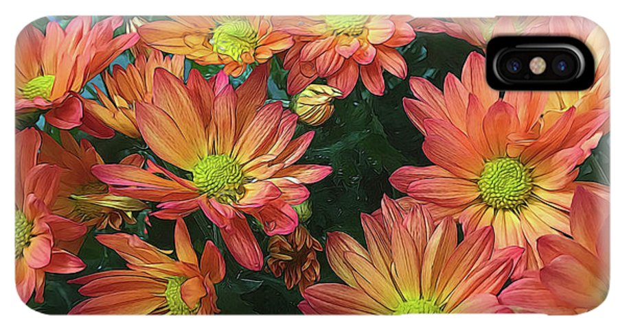 Cream and Pink Fall Flowers #1 - Phone Case